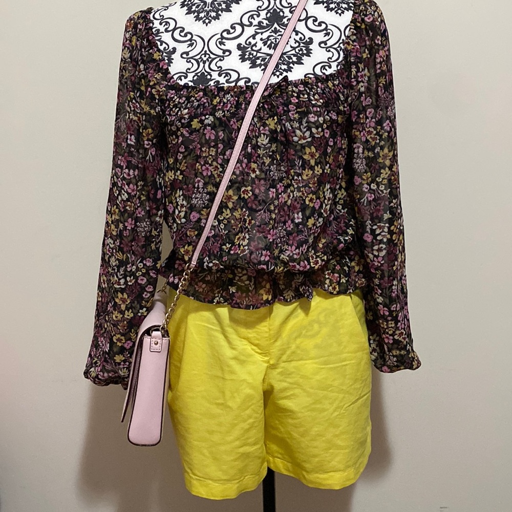 Mango in Flower Print Blouse.